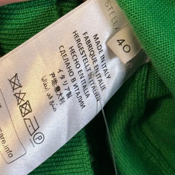 Stella McCartney Green Wool Long Sleeve Turtleneck Sweater Dress Size 8 Dress. - Picture 6 of 12